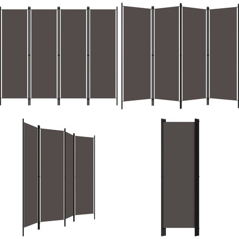 4-tlg. Raumteiler Anthrazit 200x180 cm - Raumteiler - Zimmerabtrennung - Sichtschutz - Dekorationsartikel - Anthrazit - Home & Living (1/5)