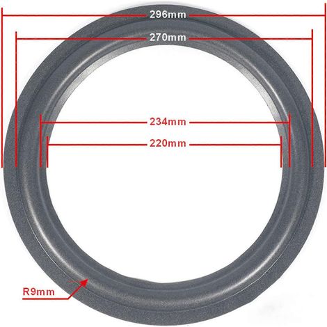 4/5/6,5/8/10/12-Zoll-Lautsprecher, Subwoofer mit Schaumstoffeinlage, verbessert die Klangqualität, kompatibel mit tragbaren Geräten, rot, 10 Zoll, schwarz (1/5)