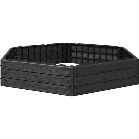 Cama elevada Negro 148 x 129 x 25 cm PP vidaXL (1/5)