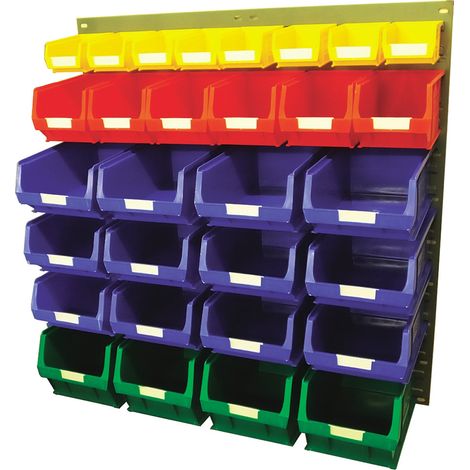 Unité de stockage de panneaux porte-outils RS PRO Bleu, vert, rouge, jaune en Acier, 946mm x 914mm ( Prix pour 1 Kit )