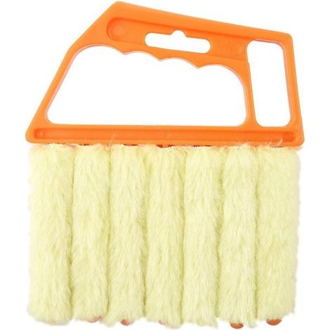 Spazzole per la pulizia di persiane veneziane, panni per la polvere per persiane veneziane in plastica, attrezzatura per la pulizia della casa con 7 lamelle (1/5)