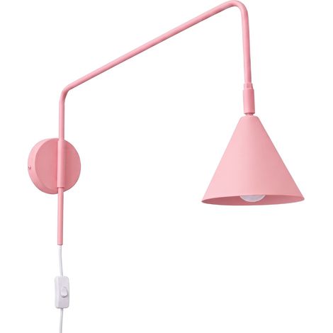 Apliques de pared Nox rosa acero 1xE14 14cm Sollux (1/5)