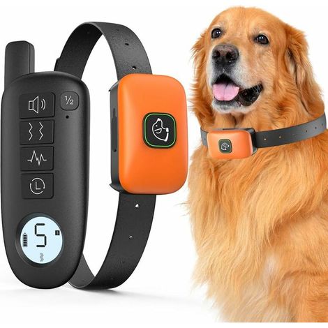 Collier de dressage rechargeable, 5 niveaux d'intensité et sensibilité, stimulation électrostatique – DELKEVIC