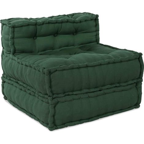 vidaXL Modular Sofa Unit Green 70x70x54 Fabric
