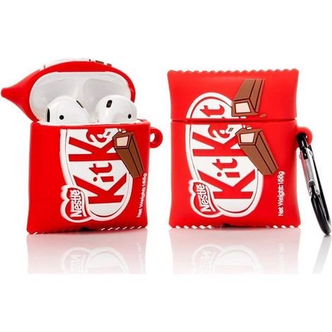 Silikonhülle für AirPods 1 & 2, Fun Snacks Serie, niedliche 3D-KitKat-Hülle, kratzfest, witziges und originelles Accessoire (1/5)