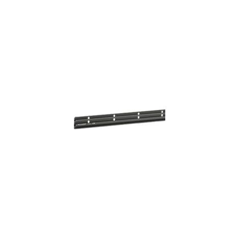 Hager Tehalit SL Sockelleistenkanal, Unterteil SL20055, Höhe: 55mm, mit zwei Weichlippen PVC hart, schwarz, Länge: 2000mm (SL200551)