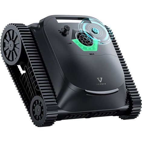 Robot aspirador para piscinas, navegación inteligente, múltiples modos de limpieza, apto para paredes y suelos, color negro. (1/2)