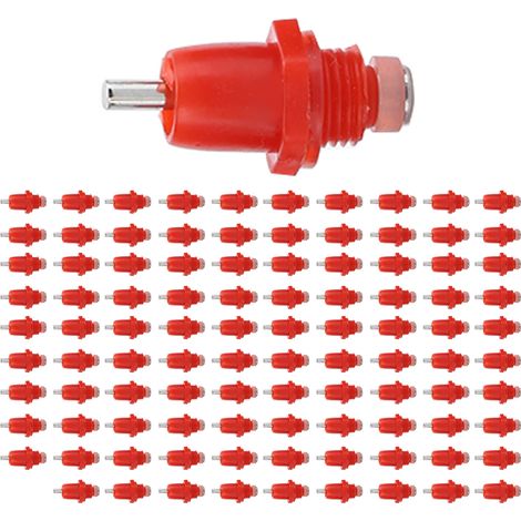 Lot de 100 abreuvoirs à vis pour volailles, distributeurs d'eau automatiques pour poulets, grande tête (1/5)