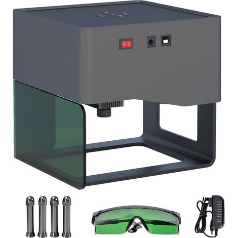 Graveur Laser 80x80mm, zone de gravure, Machine de marquage Portable pour bois, bambou, cuir, plastique, céramique (1/5)