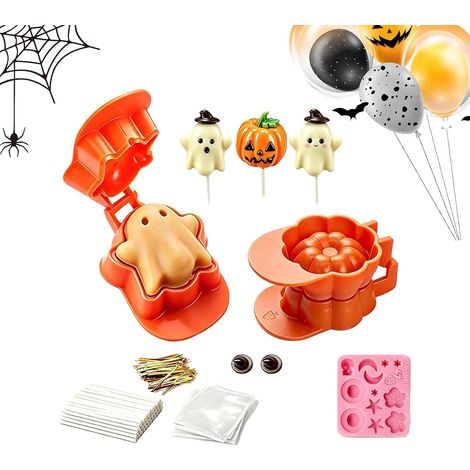 Juego de moldes para pasteles de Halloween, moldes para hornear pasteles tipo cakesicle. (1/5)