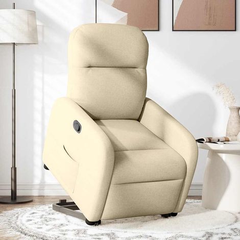 Maison Exclusive - Relaxsessel mit Aufstehhilfe Creme Stoff