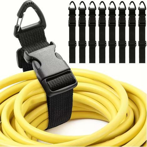 Sangles d'Organisation Réglables en Nylon Résistant avec Boucle Triangulaire, pour Câbles, Cordes et Tuyaux, Capacité 22 kg, Lot de 8 Marque : geeyooue (1/5)