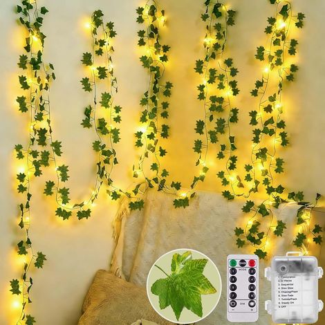 10M 100 LED Lierre Artificiel Guirlande Lumineuse par Pile (1/5)