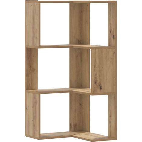 Maison Exclusive - Eck-Bücherregal 3 Böden Artisan-Eiche 50x50x10