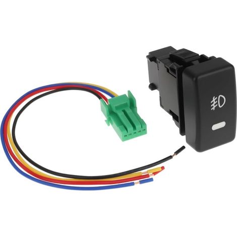 1 kit d'interrupteur de feu de brouillard arrière de voiture à 5 broches avec faisceau de connecteur compatible avec Honda Fit compatible avec Jazz (1/5)
