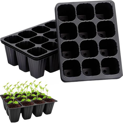 10 Pack Seed Tray for Growing Planting 120 Hole Seed Pits Seed Planting Tray Germination Tray Seed Tray Starter Tray Planting Tray (1/4)