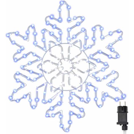 Copos de nieve navideños Azul 55.5 x 55.5 x 0.75 cm PVC vidaXL