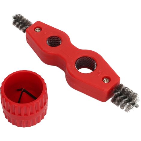 Kit de nettoyage et de polissage de tuyaux en cuivre avec alésoir et brosse de nettoyage, couleur rouge (1/5)