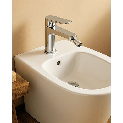 Exagonshop Rubinetto bidet senza scarico in ottone cromato Momo