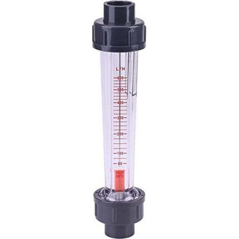 pair Compteur de débit d'eau rotamètre en plastique 60-600L/H LZS-15D Tube de Liquide Instrument de mesure de débit (1/4)