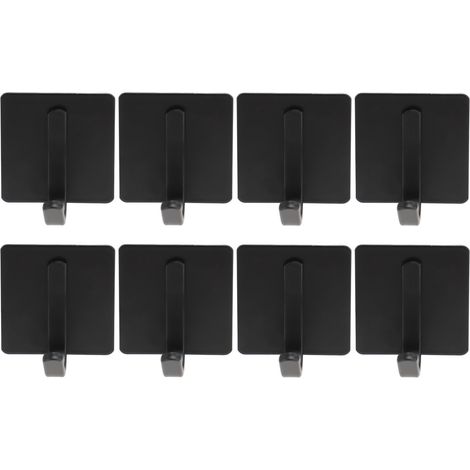 8 Pack Adhesive Towel Hooks No Drilling Wall Mounted Stainless Steel Towel Hanging Hooks for Bathroom Kitchen (1/5)