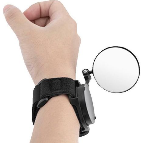 Rétroviseur de vélo réglable à 360° - Miroir de vélo noir, fixation ajustable pour cyclisme, pièce pour guidon de vélo (1/5)
