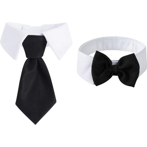 2 Pièces Colliers de Smoking Réglables pour Chien et Chat Noir Nœud Papillon Formel Cravate Accessoires Approprié pour Animaux De Compagnie Mariage Anniversaire de Compagnie Pâques (1/5)