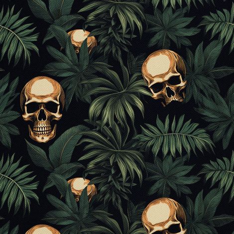 Tela decorativa para exteriores Oxford - Motivo de calavera I DX4777 (1/5)