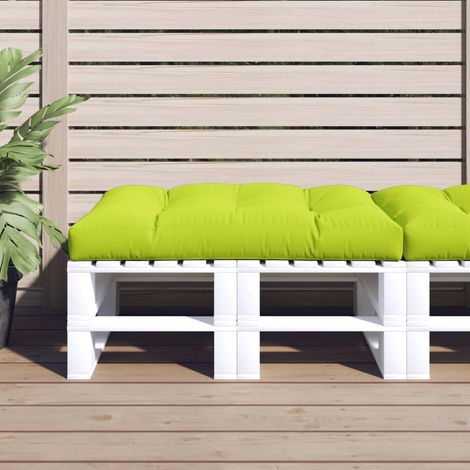 Coussin de palette vert vif 120x80x12 cm tissu (1/5)