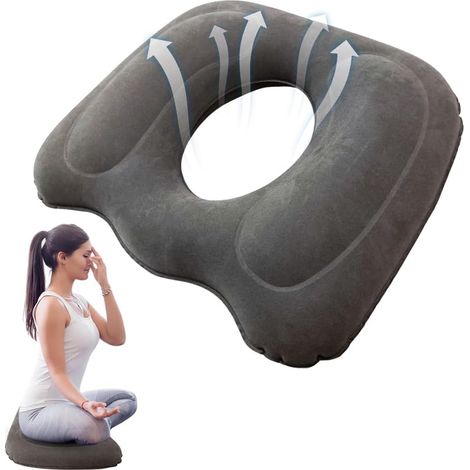 Cuscino ortopedico, cuscino gonfiabile per sedia, cuscino ortopedico per sedia, cuscino per coccige per sedia da ufficio, per dolore al coccige e ai glutei, emorroidi, gravidanza, cuscino per cisti (1/5)