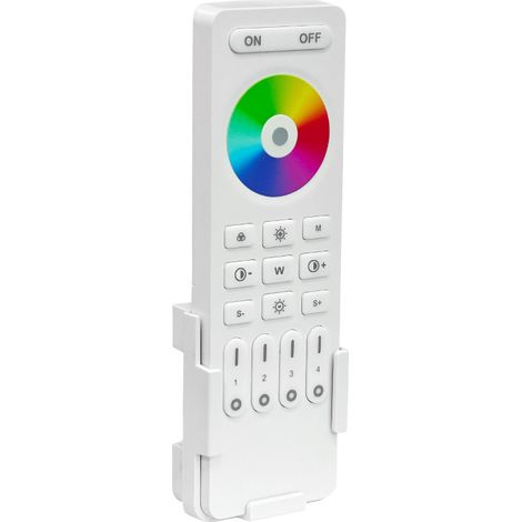 RC03RF White 2.4GHz Four-Zone Remote Control for RGB/RGBW/RGBCW Controllers