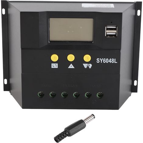 Régulateur solaire PWM 80A Ortviai 12/24V Auto Écran LCD Capteur Température Inclus Protection Complète Installation Facile (1/5)