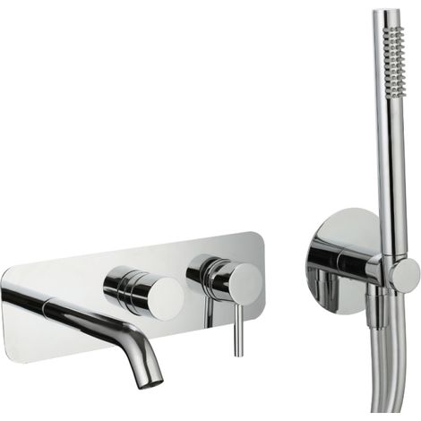 Mitigeur bain douche mécanique mural + douchette 1 jet + corps encastré PAINI Cox chromé
