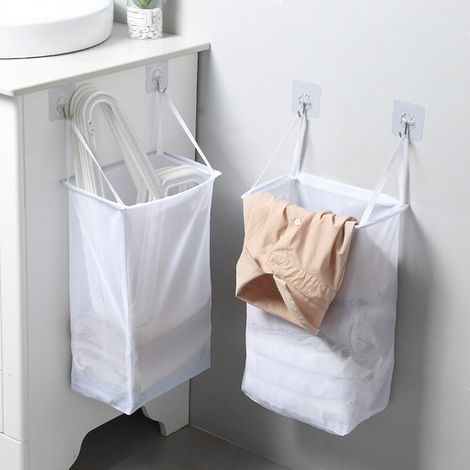 Household Laundry Basket Bathroom Wall Hanging Dirty Laundry Hamper (1/5)