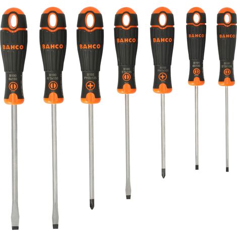 Bahco Bahcofit Screwdriver Set, 7 Piece Sl/Ph