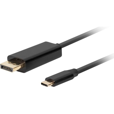 CABLE USB-C A DISPLAYPORT LANBERG MACHO/MACHO 1.0M 4K 60HZ NEGRO (1/3)