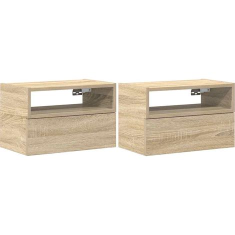Wand-Nachttische 2 Stk. Sonoma-Eiche 45x26x28,5 cm vidaXL (1/5)