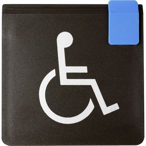 Plaque de porte WC handicapés - Europe design 95x95mm - 4270067