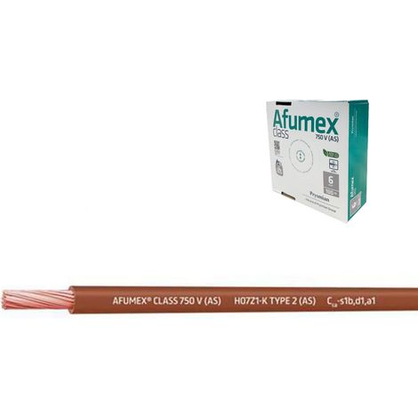 100 Cavo H07z1-k(as) 6,0 mm² Marrone Euro/m