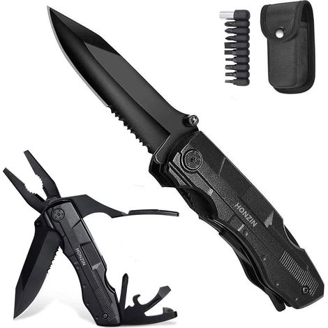 Multi Usage Couteau Multi-Outils en Acier Inoxydable Outils Pince Couteau de Poche en Plein Air pour le Camping, la Survie, de Randonnée (1/5)