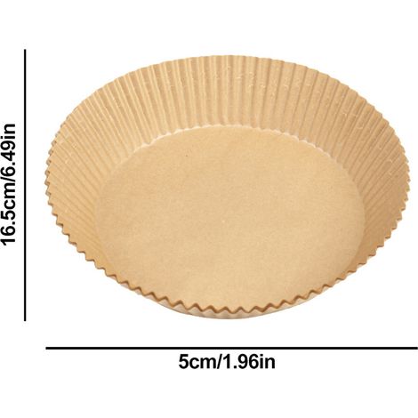 100 feuilles de papier sulfurisé jetables pour friteuses à air chaud, antiadhésives et résistantes à l'huile, adaptées à la cuisine et au micro-ondes. (1/5)