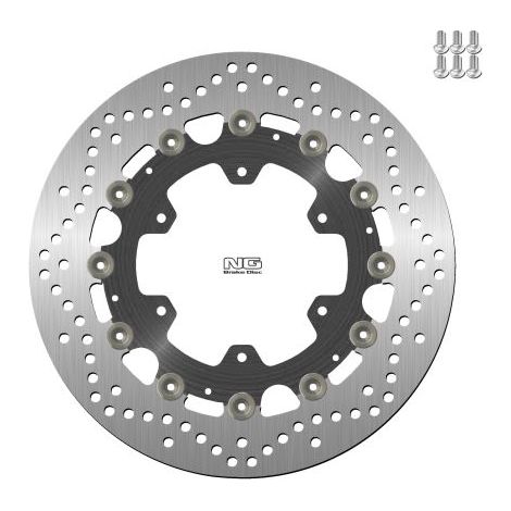 Disco de freno delantero NG para BMW K1100LT/RS '89-00, R1100GS/R '93-94, R1100R/RT/RS '92-01 (305x118x5MM) (6X9.0MM) Flotante (centro de aluminio)