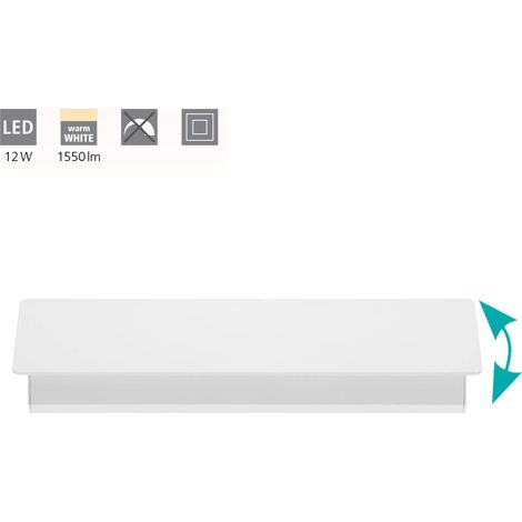 Applique Moderna Zubialde Alluminio Bianco Luce Led Integrato 12W (1/4)