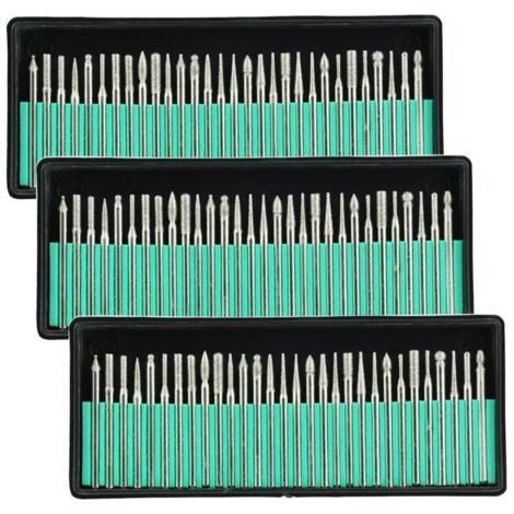 Diamant Burr Bits Percer Verre Métal Gemme pour Dremel Meulage Outil Rotatif, 90 Pcs 1/8-inch (3 mm) (1/5)
