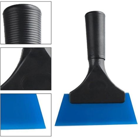 Raclette à vitres Multifonction en Silicone pour Salle de Bain, Porte Miroir de Douche, fenêtre, Verre, (5 Pouces, Bleu) (1/4)