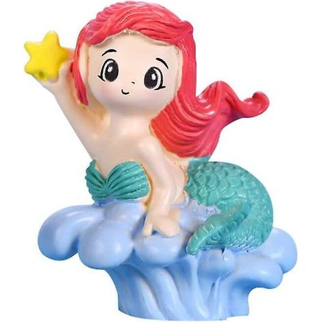 Clest F&h Assis Sirène Figurine Miniature Paysage Marin Accessoires Fish Tank Décoration Diy Résine Artisanat Micro Paysage Jardinage Bonsaï Ornam (1/5)
