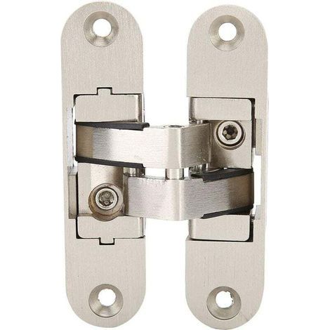 Charnière Invisible 180° Pour Porte Pliante & Porte Placard - En Alliage de Zinc, Réglage 3D, Charge Maxi 40kg (4 Pièces, 95mm) (1/4)