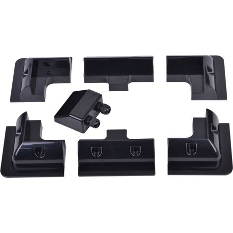 Kit De 7 Supports D'Angle En Abs Noir Pour Panneaux Solaires, Camping-Cars Et Bateaux - Fixation Sécurisée Et Gestion Des Câbles Ip68 (1/2)