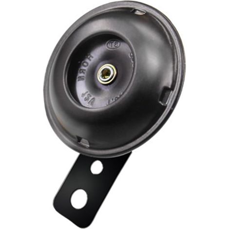 Lntyq Klaxon sonore universel 12 V Etanche Rond klaxon Klaxon moto 1.5A 105db pour moto véhicule voiture camion cyclomoteur scooter(NOIR)