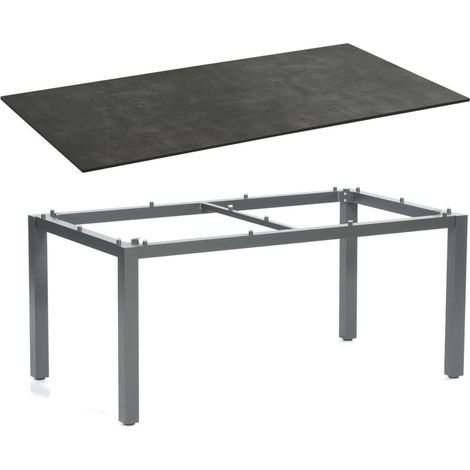 Sonnenpartner Gartentisch Base 160x90 cm Aluminium anthrazit Tischsystem